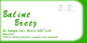 balint bretz business card